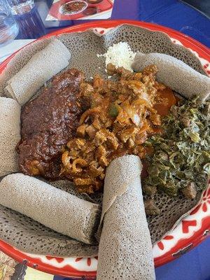 doro wot, awaze tibs, beef collard greens