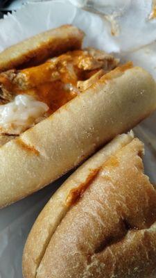 Vegan Buffalo chicken cheesesteak. It's a favorite, absolutely delicious.