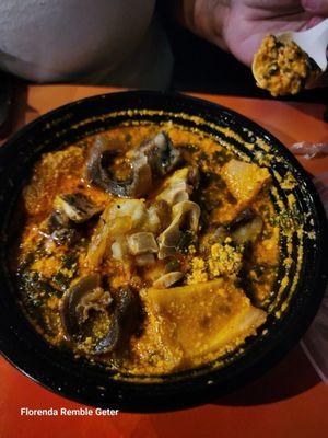 Bland Egusi cold , frozen Egusi Soup