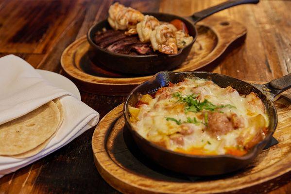 Fajitas & Queso Fundido