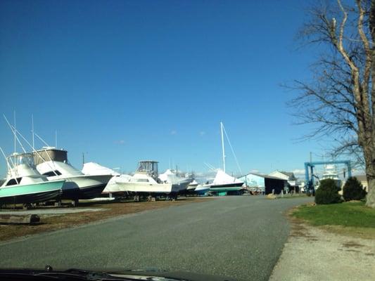 Stored boats