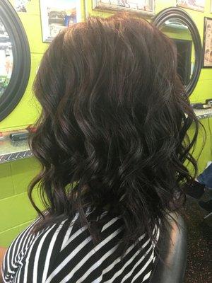 I'm in heaven!  Easy to maintain cut, with a dark vibrant color!!  Absolutely in love with this