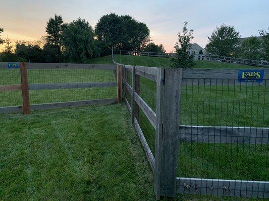 Our fence an the neighbors' fence match!