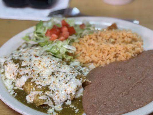 10. Green Chicken Enchiladas