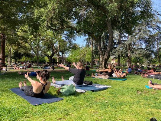 Yoga in the Park with Yoga Moves Us.