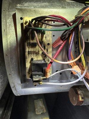 Original defective relay before tech left