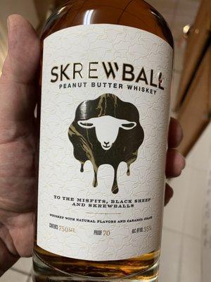 screwball peanut butter whiskey from Skyline Liquor in Mesa #letsgetscrewed