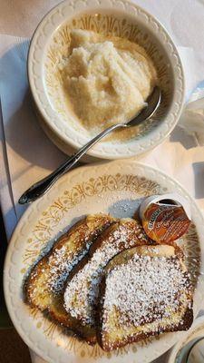 Cream of Wheat and French Toast with Coffee