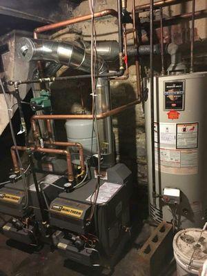 Installation of 2 Larrs boilers system for church