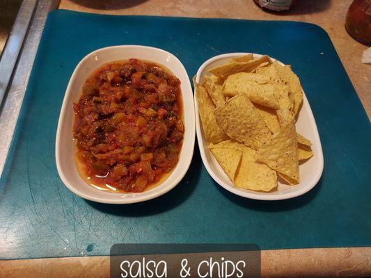 M.y homemade Salsa & chips