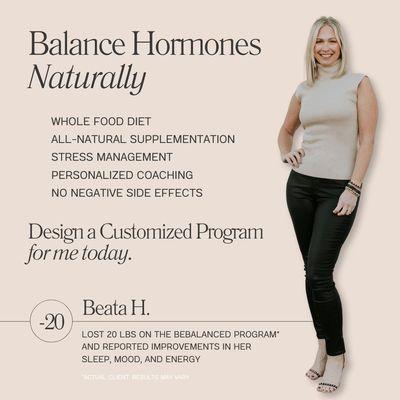 Balance your hormones naturally with BeBalanced.