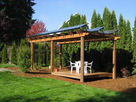 Think outside the Roof. Arbors, pergolas, carports, solar can be the roof of many structures.