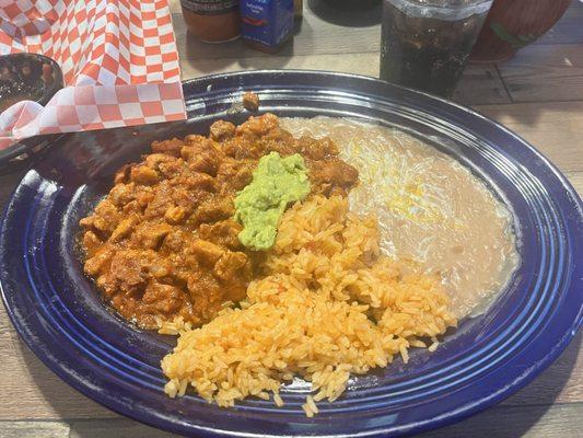 Red chile chicken