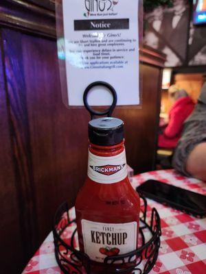 Help wanted, and who puts ketchup bottles on the tables at an Italian restaurant?