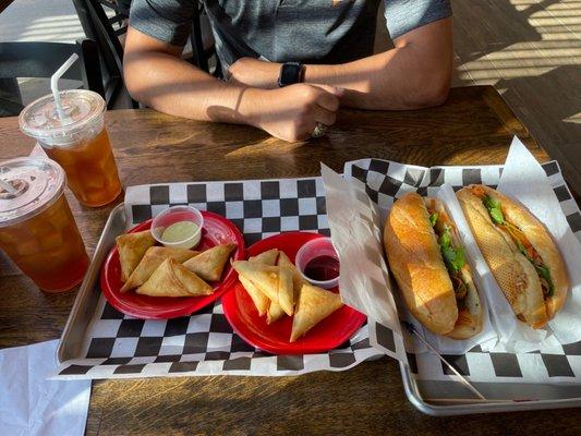 Lychee Tea Samosas  Bahn mi