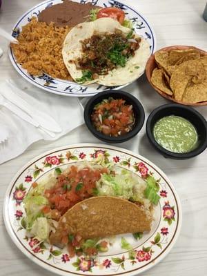 Grilled fish and chicken tacos yum