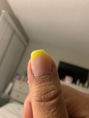 Chipped nail after a few days