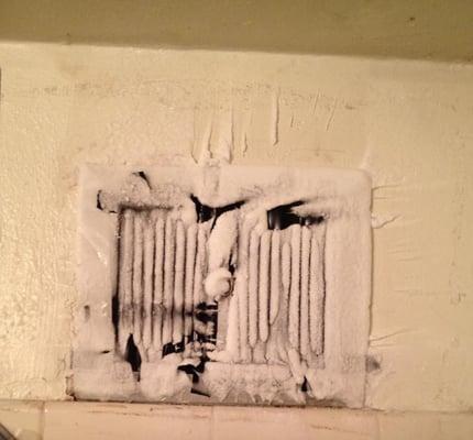 My bathroom vent during the winter.