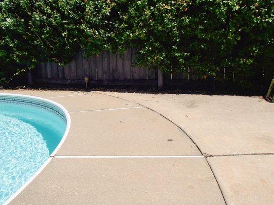 Pool deck after