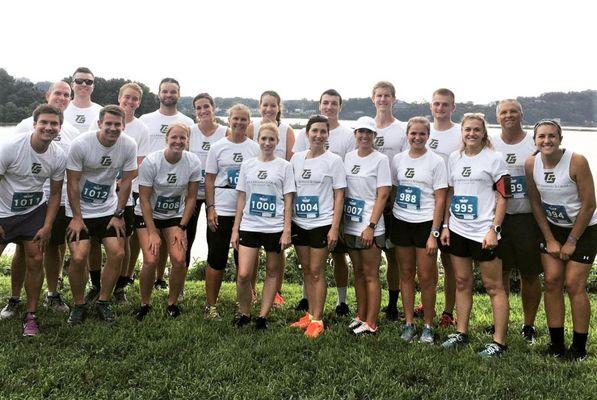 TEG Professionals pose for a quick photo before running in the Harrisburg Mile.