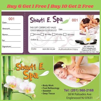 Shanti E Spa Tel:201-568-2168 38 W Palisades Ave, Englewood, NJ 07631