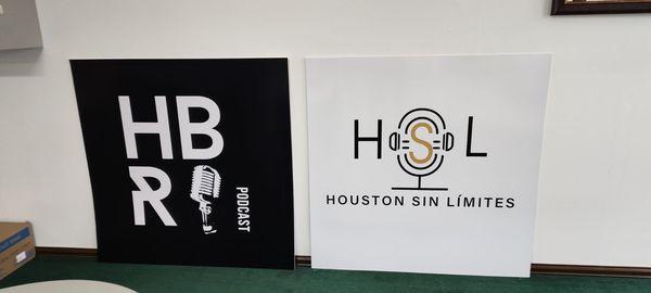 Back drop PVC signs