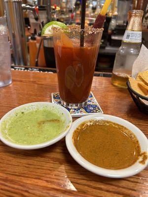 Amazing Michelada and the salsa is flavorful and delicious!