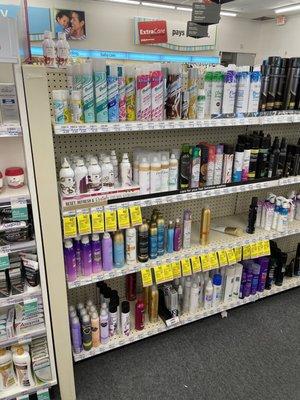 Lots of dry shampoos