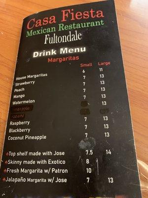 Drink Menu