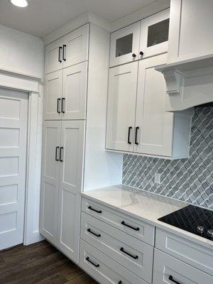 Pantry with roll out drawers is AMAZING