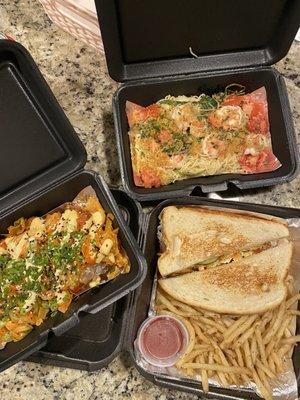 Royal red scampi, kimchi tots, Sammy