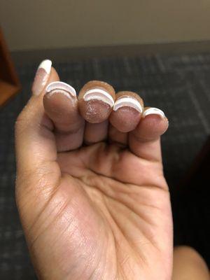 Thick ass nails for no reason lol smdh