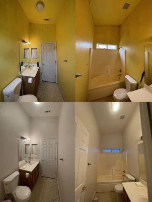 Bathroom  before and after