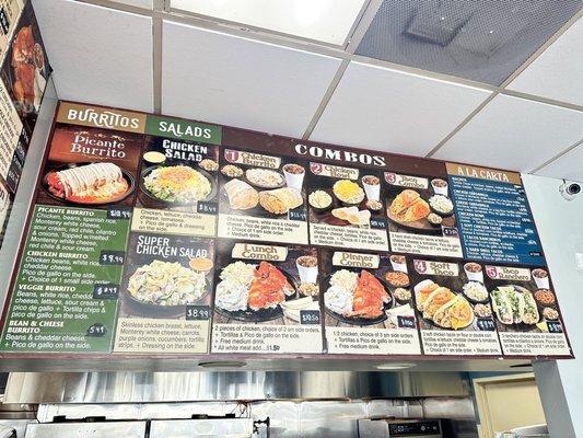 Photo of menu taken on 01/20/2022