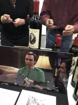 The funny advisement of Don Carlos wine featured in Big Bang Theory. Yes I got a bottle of it, and yes it was 1/2 off at the event.