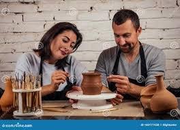 couples having quality time with a craft