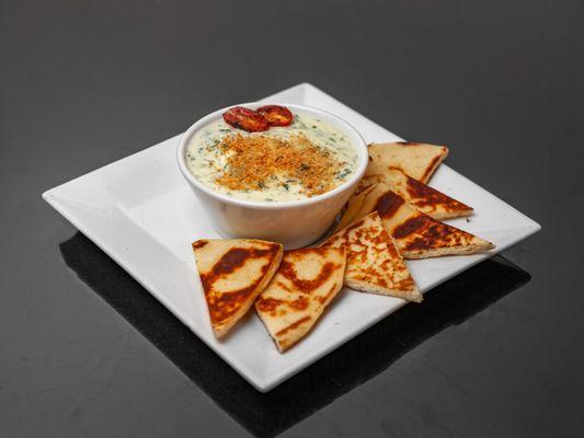 Nothing like dipping well toasted pita into a nice bowl of creamy spinach..