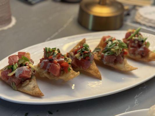 AHI POKE WONTONS