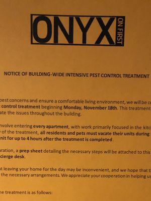 Greystar took over the Onyx On First in April, 2024. Eight months to start a cockroach treatment plan?