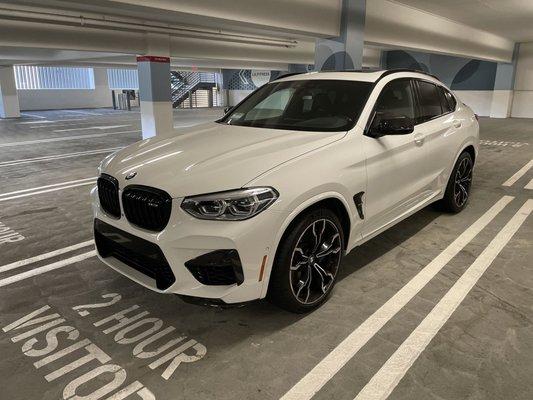 BMW x4m comp purchased from the Santa Barbara Auto Group.