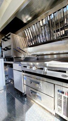 Interior shots of concession trailer built by Food Truck Builders of Phoenix