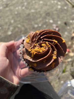 chocolate - orange cupcake !