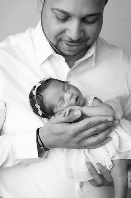 Dad and newborn portrait