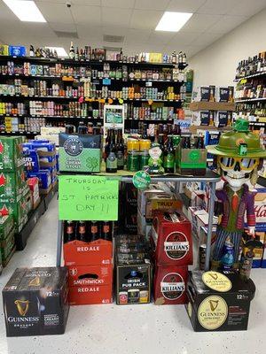 CS Beer & Wine is stocked up for St Patrick's Day! Get your Irish beer here!!