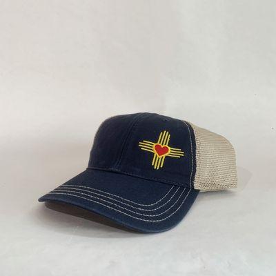 Heart Zia Trucker Hat - Embroidered in Las Vegas, NM