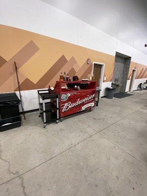 Rolling beer cart