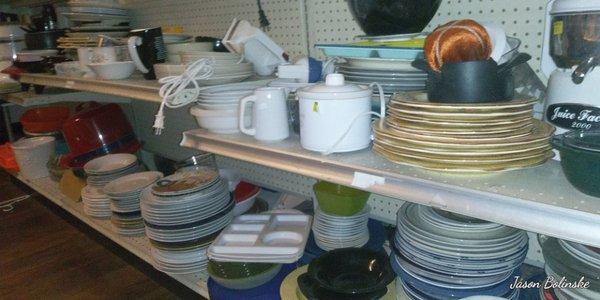 We have regular dishware!! And cookware!! Sets and singles.