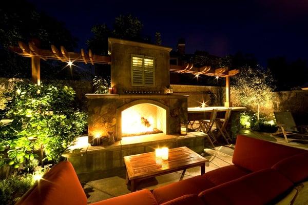 Cozy Outdoor Fireplace