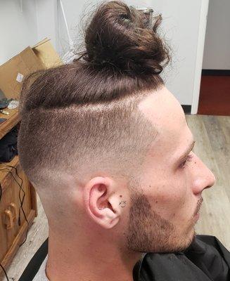 Skin Fade w/ Man Bun