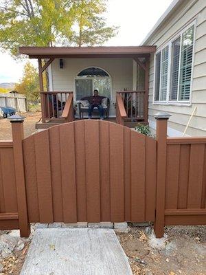 Fence and entry gate installation